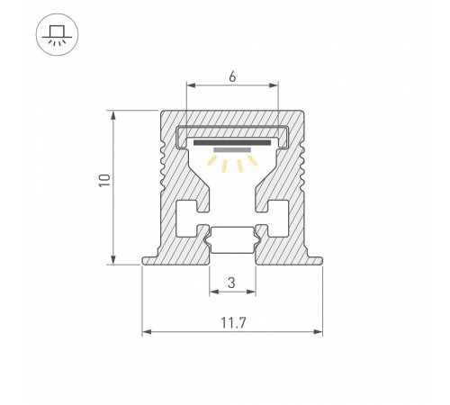 Короб встраиваемый Arlight SL-MINI 055322