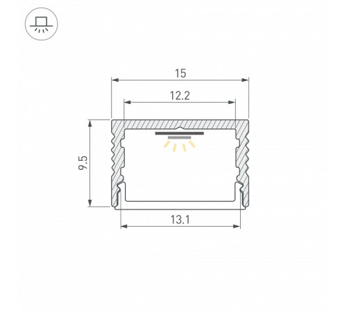 Профиль накладной Arlight 056908