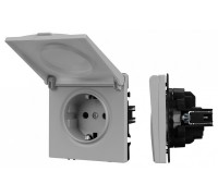Розетка влагозащищенная с заземлением с крышкой, без рамки Arlight SCT-NOBE 059441