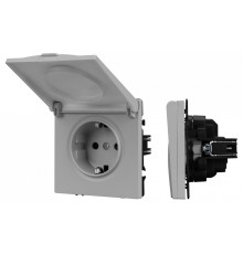 Розетка влагозащищенная с заземлением с крышкой, без рамки Arlight SCT-NOBE 059441