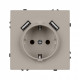 Розетка с заземлением и 2хUSB type A, без рамки Arlight SCT-NOBE 059442
