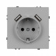 Розетка с заземлением и 2хUSB type A, без рамки Arlight SCT-NOBE 059443