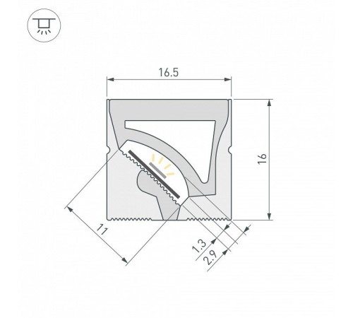 Профиль накладной гибкий Arlight WPH-FLEX 059570