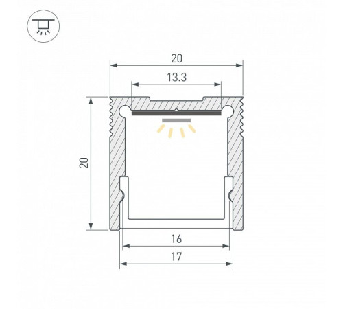 Профиль накладной Arlight SL-SLIM 059789