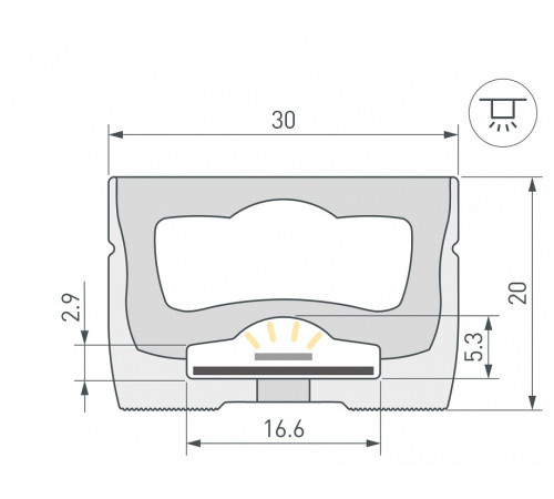 Профиль накладной гибкий Arlight WPH-FLEX 062408