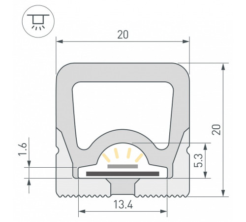 Профиль накладной гибкий Arlight WPH-FLEX 062835
