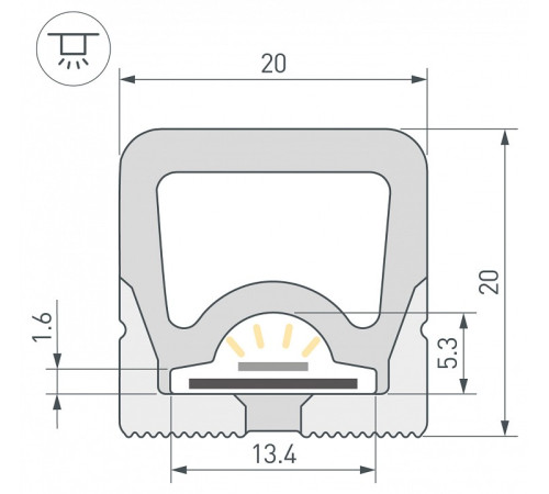 Профиль накладной гибкий Arlight WPH-FLEX 062837