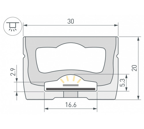 Профиль накладной гибкий Arlight WPH-FLEX 062838