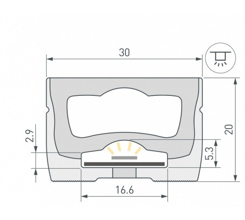 Профиль накладной гибкий Arlight WPH-FLEX 062840