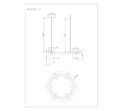 Подвесная люстра Arte Lamp Warhol A3258LM-30BK