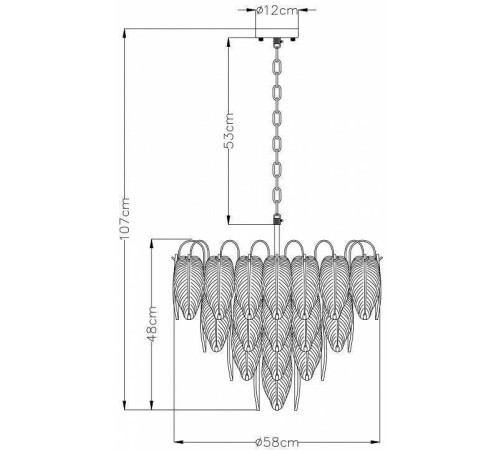 Подвесная люстра Arte Lamp Evie A4052LM-12SG