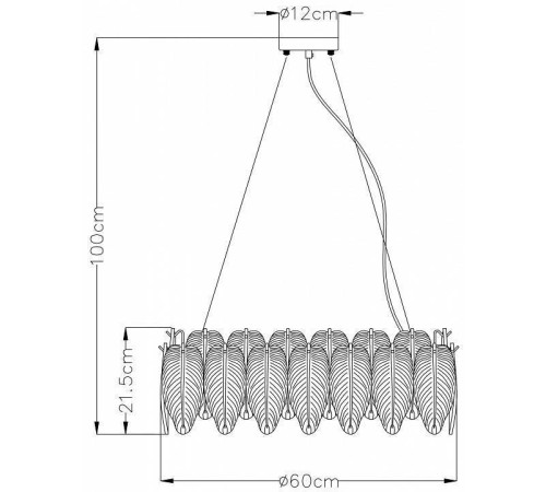 Подвесная люстра Arte Lamp Evie A4052SP-8SG