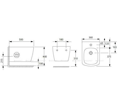 Биде подвесное Allen Brau LIBERTY 500x360 мм белый 4.33005.20