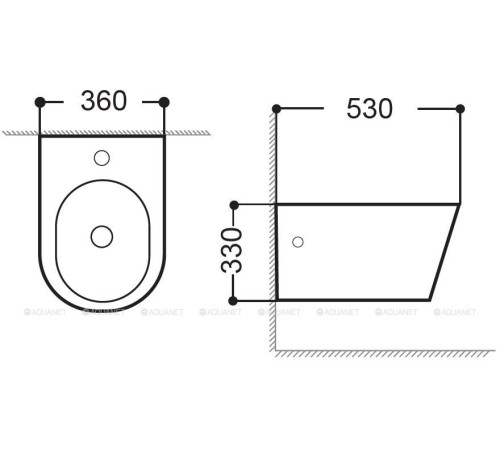 Биде подвесное Aquanet Atago 2.0 B2 00243555