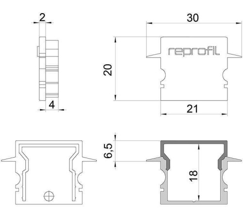 Набор из 10 заглушек для профиля Deko-Light H-ET-02-15 979152