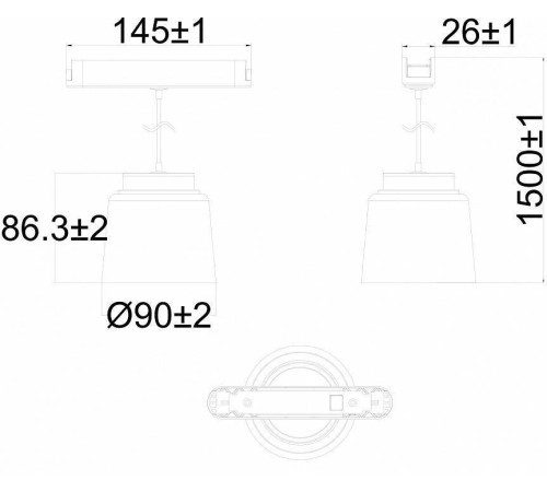 Подвесной светильник Denkirs AIR HANG DK5347-BK