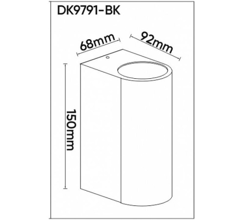 Накладной светильник Denkirs Narvik DK9791-BK