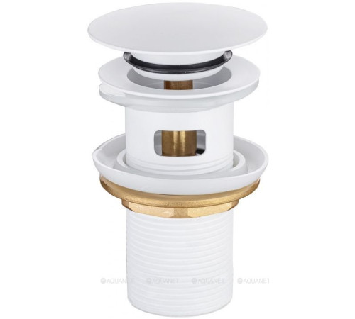 Донный клапан Allen Brau Priority Round 1 1/4 с переливом белый матовый 5.31023-21