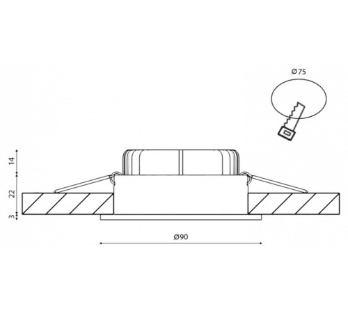 Встраиваемый светильник на штанге DesignLed FA 00-00005294