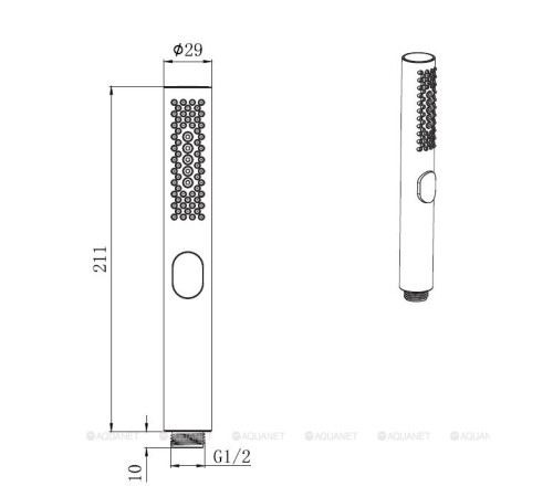 Ручной душ Allen Brau Priority 3 режима хром 5.31A20-00
