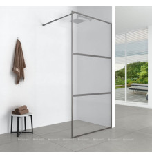 Душевая перегородка Aquanet SW-800GRT 80х200 см стекло 6 мм с суппортом графит SW-800GRT