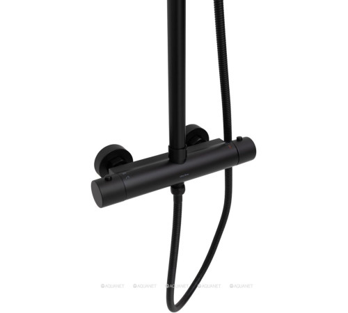 Душевая система Allen Brau ECLIPSE 3.0 с термостатом и верхним душем 200 мм черный матовый 5.E1A11-31