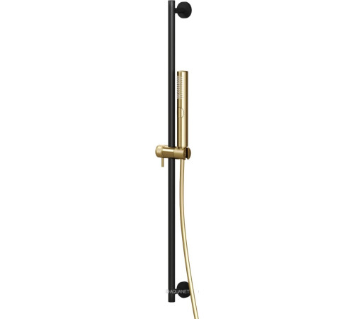 Душевая стойка Allen Brau Priority штанга черная элементы золото 5.31010-31GB
