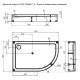 Поддон акриловый Aquanet GL180 1/4 круга левый 120х80х18 см 00265566