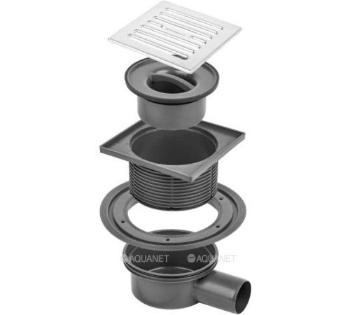 Трап точечный Bettoserb 15х15 см горизонтальный выпуск d50 14702509