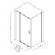 Душевое ограждение Allen Brau Priority 1600х1000 мм 8 мм серебро браш 3.31038.BA/3.31047.BA