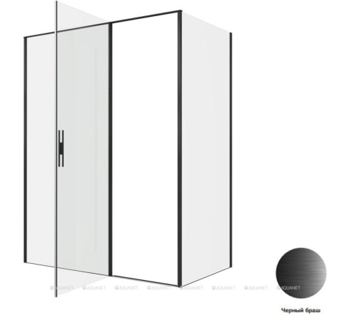 Душевое ограждение Allen Brau Priority 1600х900 мм 8 мм черный браш 3.31039.BBA/3.31045.BBA