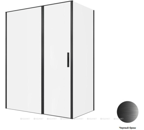 Душевое ограждение Allen Brau Priority 1600х900 мм 8 мм черный браш 3.31039.BBA/3.31045.BBA