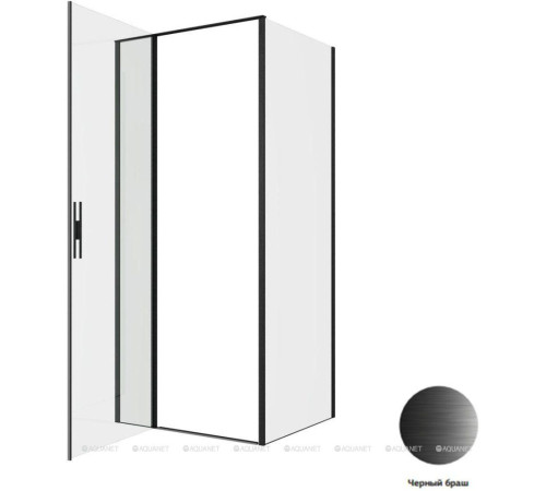 Душевое ограждение Allen Brau Priority 900x800 мм 8 мм черный браш 3.31027.BBA/3.31042.BBA