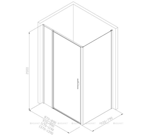Душевое ограждение Allen Brau Priority 900x800 мм 8 мм черный браш 3.31027.BBA/3.31042.BBA