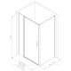 Душевое ограждение Allen Brau Priority 900x800 мм 8 мм черный браш 3.31027.BBA/3.31042.BBA