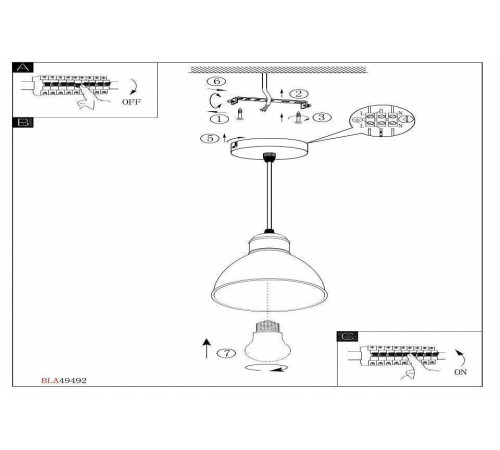 Подвесной светильник Eglo ПРОМО Priddy 1 49492