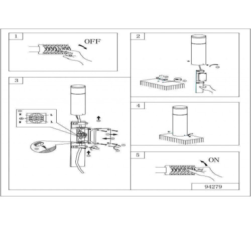 Наземный высокий светильник Eglo ПРОМО Basalgo 1 94279