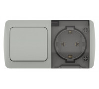 Блок с розеткой и выключателем Elbi Eleсtriс Eva 554-011500-920