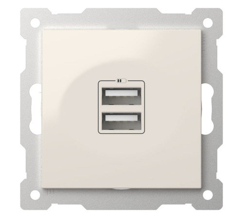 Розетка 2хUSB type A без рамки Elbi Eleсtriс Zena Vega 609-010200-143