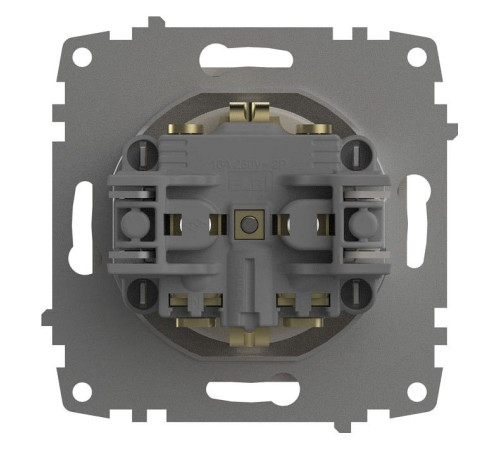 Розетка с заземлением, без рамки Elbi Eleсtriс Zena Vega 609-010200-217