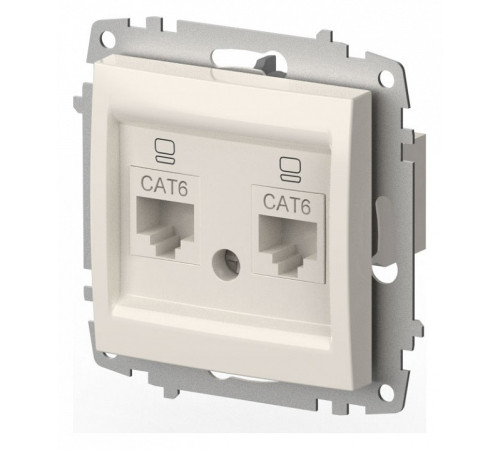 Розетка двойная Ethernet RJ-45 без рамки Elbi Eleсtriс Zena Vega 609-010200-248