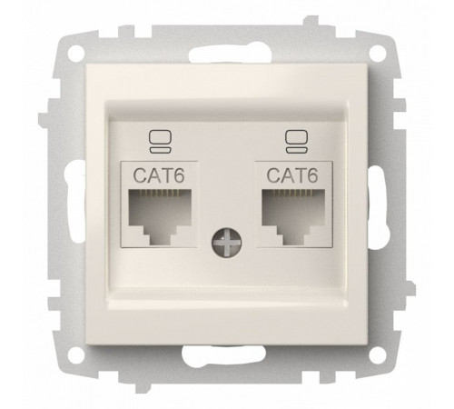 Розетка двойная Ethernet RJ-45 без рамки Elbi Eleсtriс Zena Vega 609-010200-248