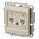 Розетка двойная Ethernet RJ-45 без рамки Elbi Eleсtriс Zena Vega 609-010300-248