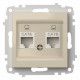 Розетка двойная Ethernet RJ-45 без рамки Elbi Eleсtriс Zena Vega 609-010300-248