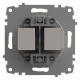 Розетка двойная Ethernet RJ-45 без рамки Elbi Eleсtriс Zena Vega 609-010300-248
