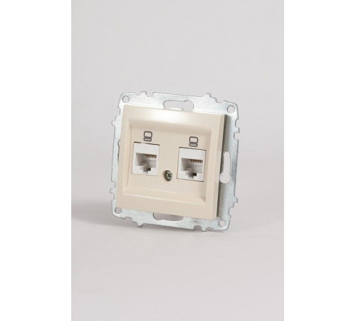 Розетка двойная Ethernet RJ-45 без рамки Elbi Eleсtriс Zena Vega 609-010300-248