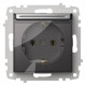 Розетка с заземлением с крышкой, без рамки Elbi Eleсtriс Zena Vega 609-011000-218