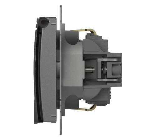 Розетка с заземлением с крышкой, без рамки Elbi Eleсtriс Zena Vega 609-011000-218