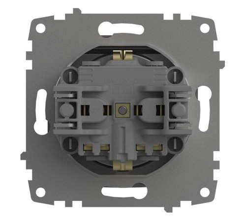 Розетка с заземлением с крышкой, без рамки Elbi Eleсtriс Zena Vega 609-011000-218
