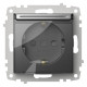 Розетка с заземлением и со шторкой, без рамки с крышкой Elbi Eleсtriс Zena Vega 609-011000-219